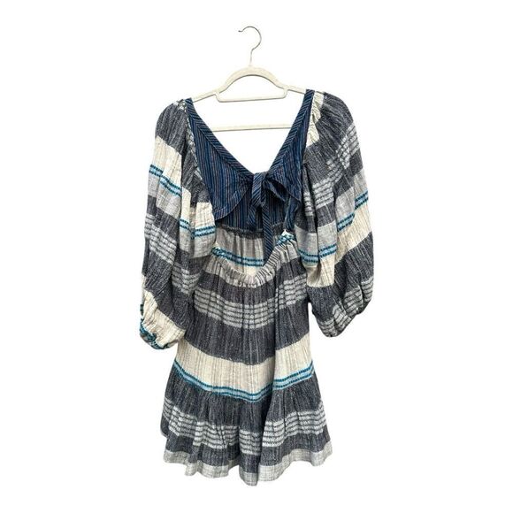 Free People All Lined Up Mini Dress Size S $148 boho coastal cottagecore fall - Picture 5 of 8